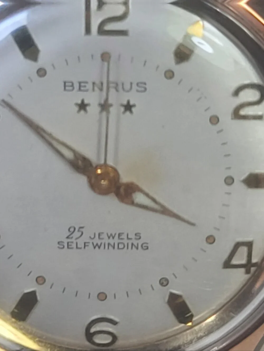 Vintage Benrus Men's Automatic 25 Jewels Swiss Made Watch
